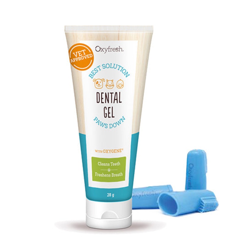 Oxyfresh Dental Gel and Finger Brush Kit – Dental Care for Pets