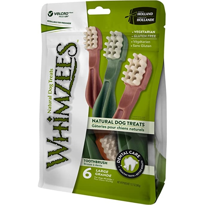 Whimzees Toothbrush Star Treats For Large Dogs (6 Pack)