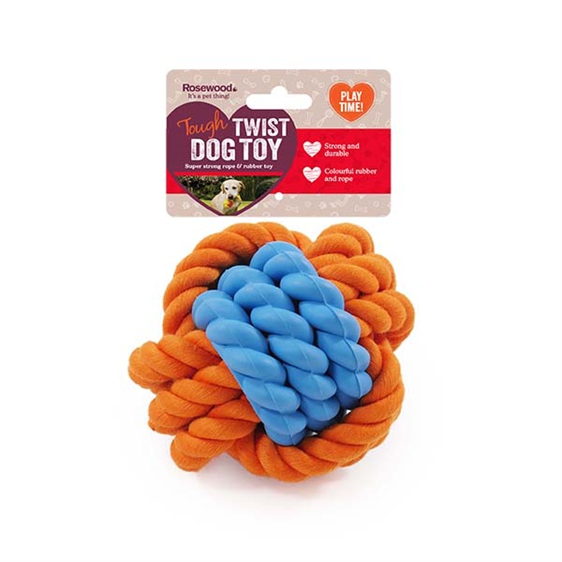 3.5IN Rubber & Rope Ball