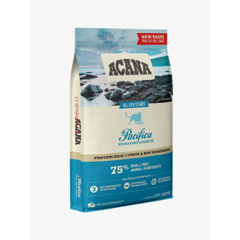 ACANA Regionals Freeze-Dried Infused Pacifica with Wild-Caught Saltwater Fish 4.5kg, Dry Food for Cats