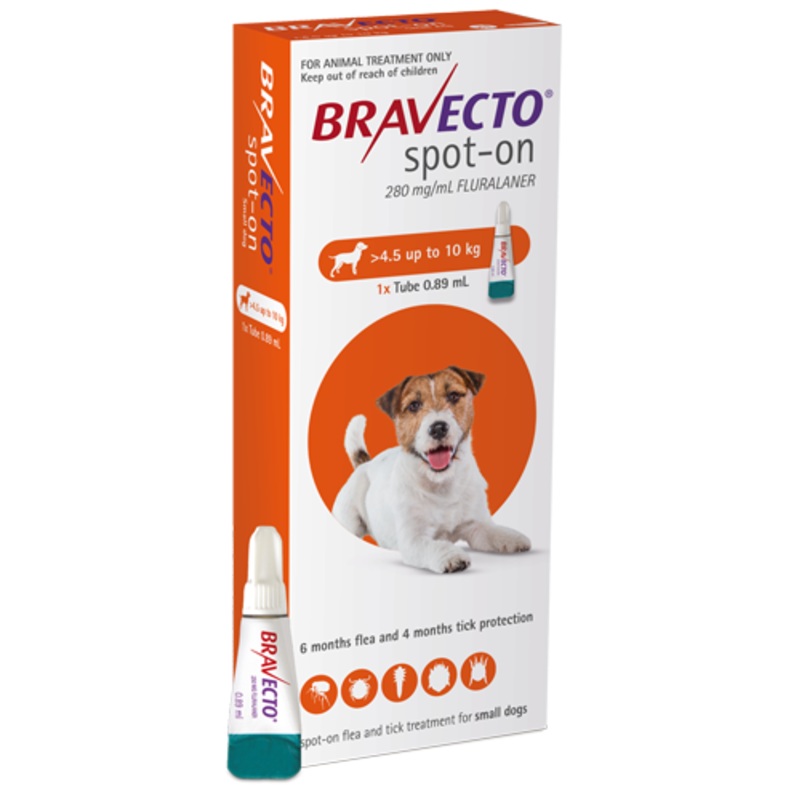 Bravecto Spot-On for Small Dogs >4.5 – 10kg