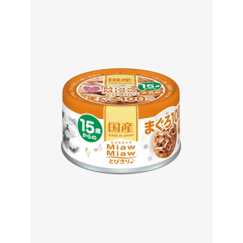 Aixia Miaw Miaw Wet Canned Food for Senior Cats 15yrs (Tuna with Chicken Fillet) 60g
