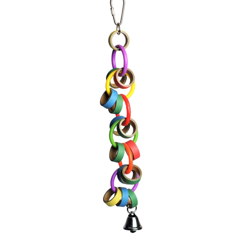 A & E Cages Made in America Bagels and Bell Bird Toy