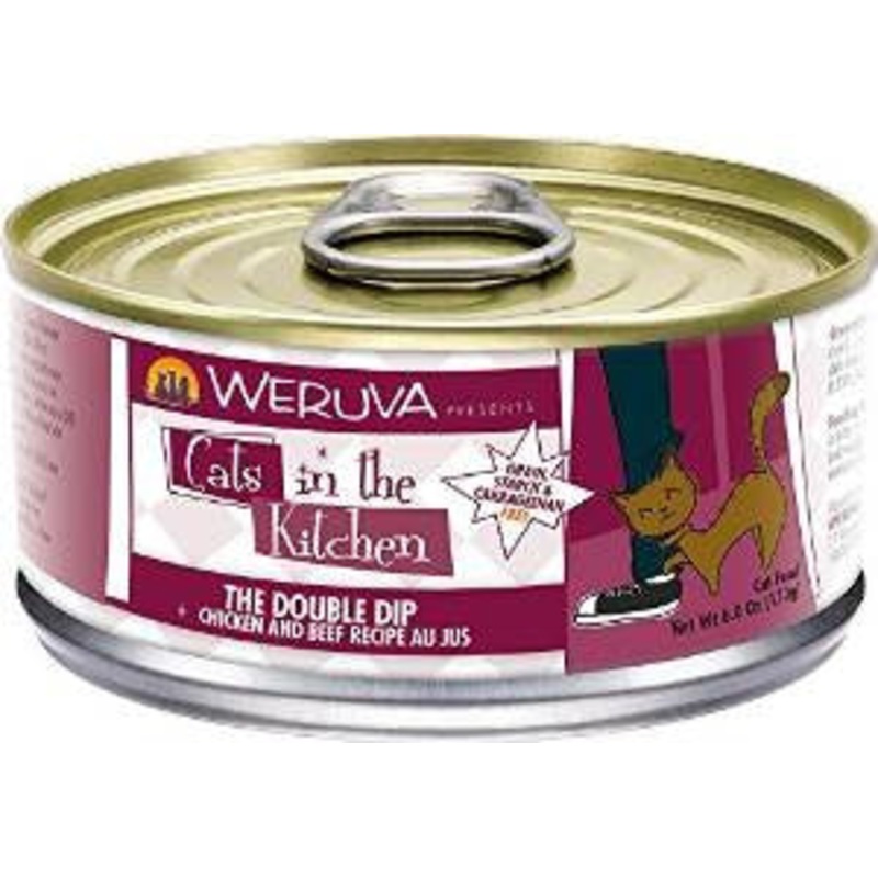 Weruva Chicken & Beef Recipe Au Jus Cans The Double Dip Cat 24/6.0oz. {L-x} 784099