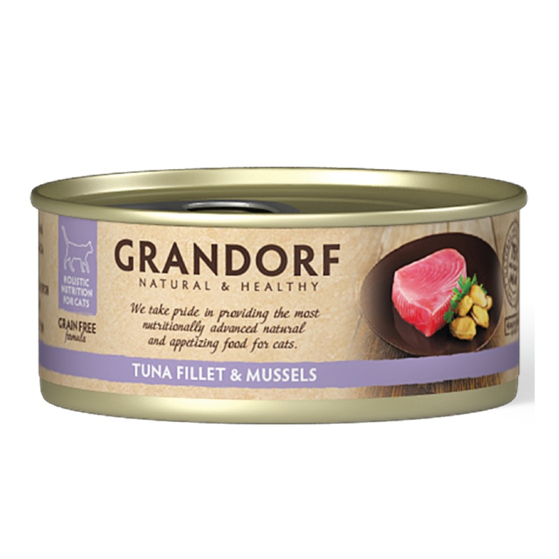 Grandorf Tuna Fillet & Mussels – 70g Pack of 6 –