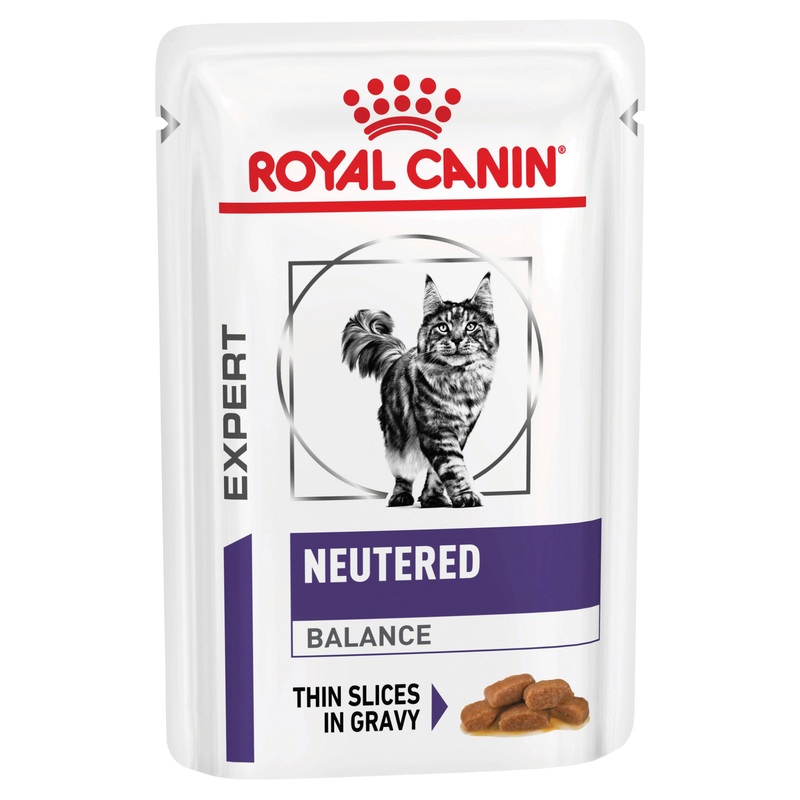 Royal Canin Veterinary Diet Feline Neutered Balance Pouch Wet Cat Food (85 grams x 12 Pouches)