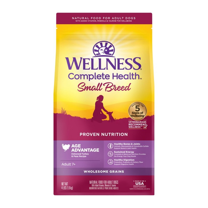 Wellness Dog Complete Health Small Breed Senior – Deboned Turkey & Peas 4lb