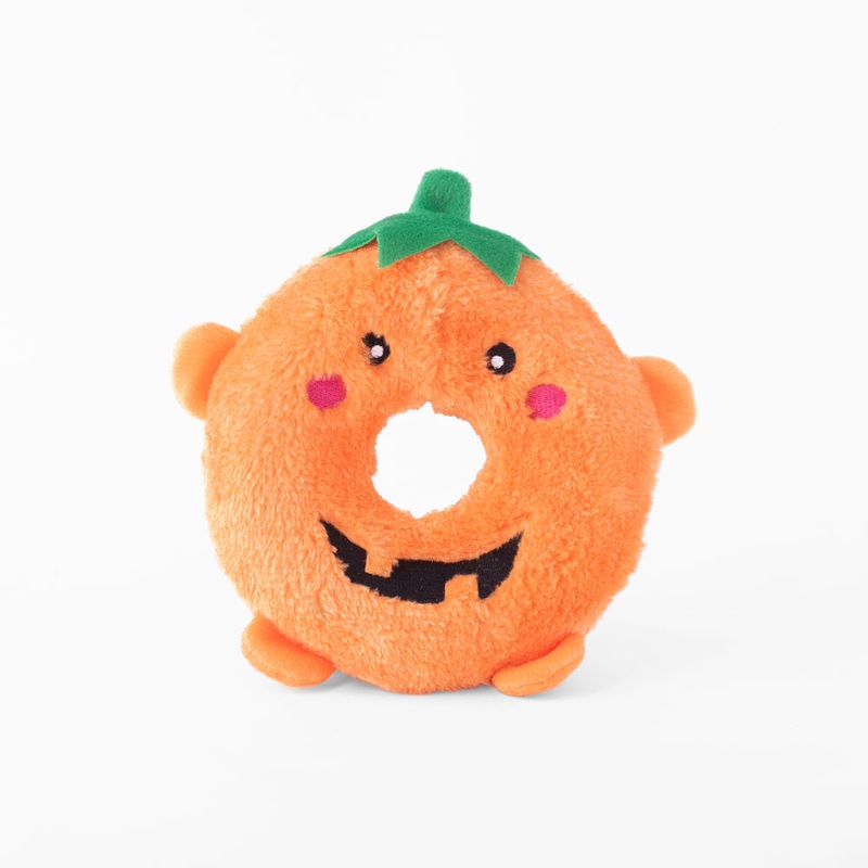 ZippyPaws Halloween Donutz Buddies  Pumpkin Dog Toy