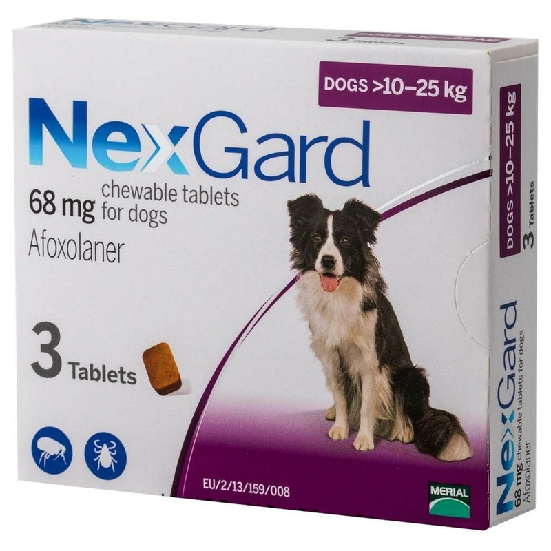 Nexgard Chewables for Dogs Medium 10.1 – 25kg