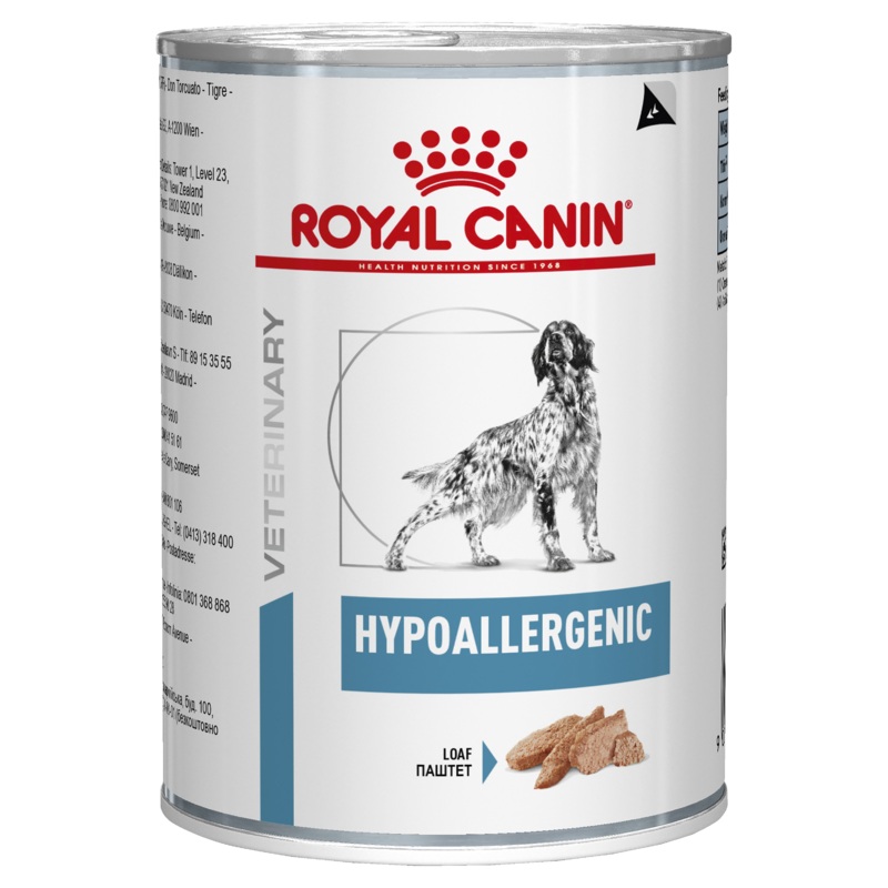 Royal Canin Veterinary Diet Hypoallergenic Dog Wet Food (400 grams x 12 Cans)