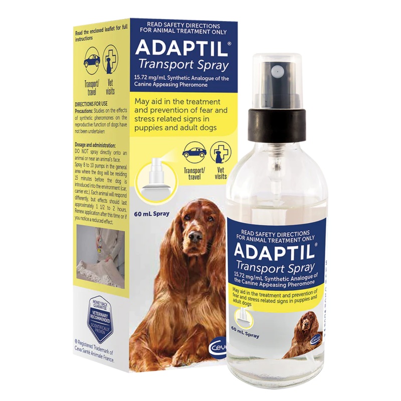 Adaptil Transport Spray 60ml – Stress Relief for Traveling Pets