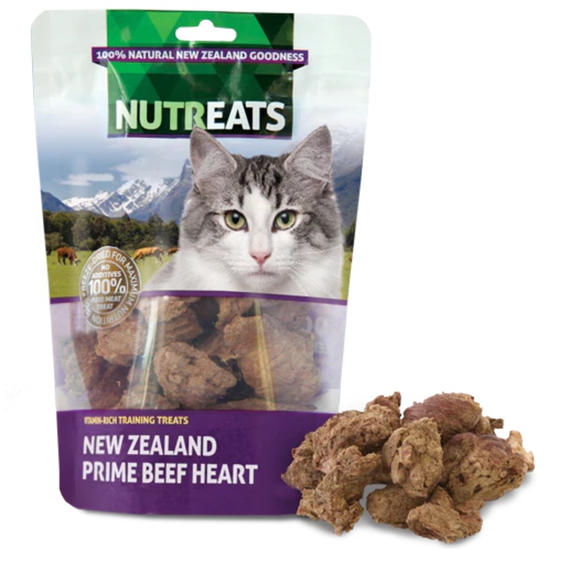 Nutreats Beef Heart Cat Treats 50g- Tasty Snack for Cats