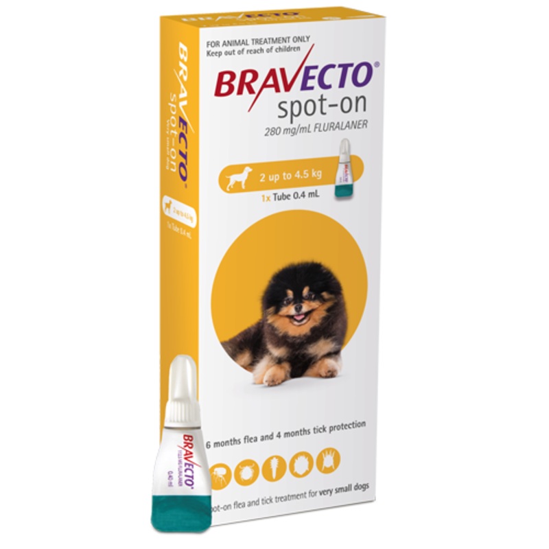 Bravecto Spot-On for Very Small Dogs 2 – 4.5kg