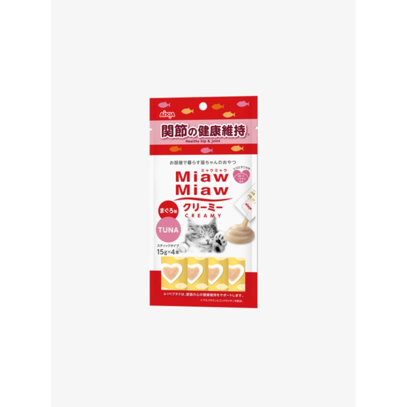 Aixia Miaw Miaw Creamy  Healthy Healthy Hip & Joint 15g x 4, Cat Treats