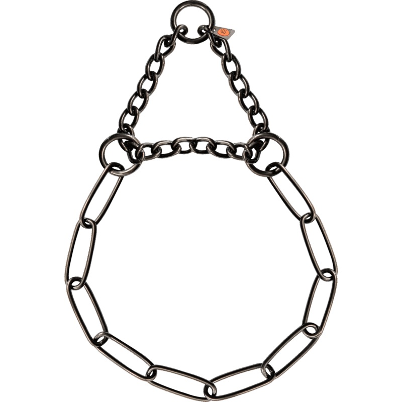 Herm Sprenger Collar with Limited Traction – Stainless Steel Black 3.0 mm, 58cm / 23 –