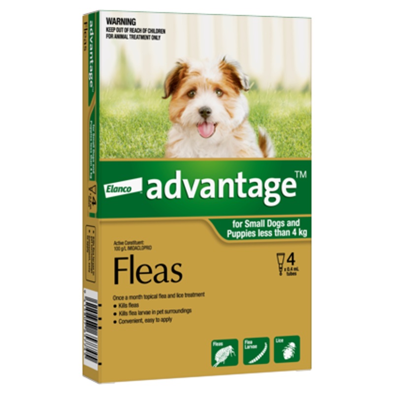 Advantage for Small Dogs and Puppies 0-4kg – Flea and Tick Treatment