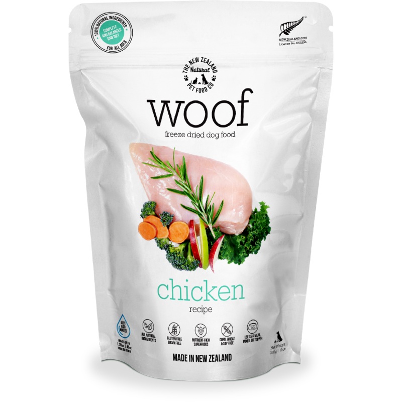 Woof Freeze-Dried Raw Chicken Dog Food 280g
