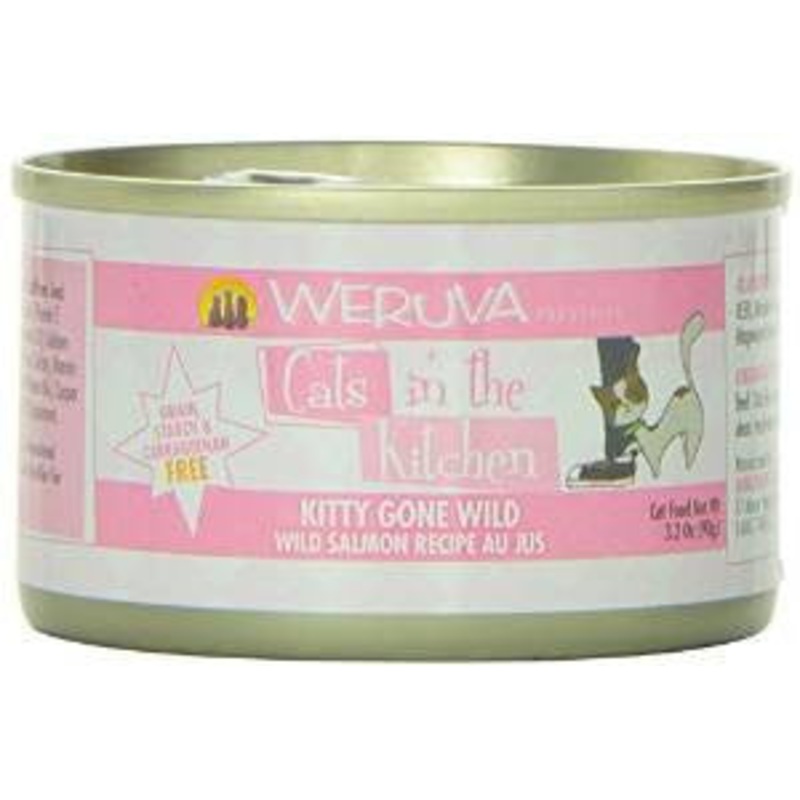 Weruva Wild Salmon Recipe Au Jus Cans Kitty Gone Wild Cat 24/3.2oz. {L-x} 784083