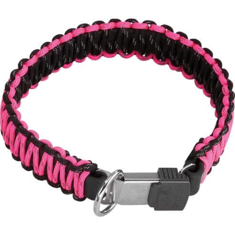 Herm Sprenger PARACORD Collar – reflecting, pink, 50 cm / 20 –