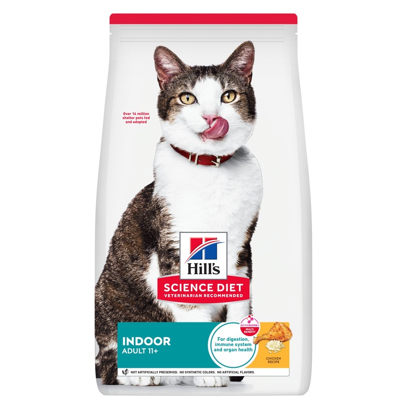Hill’s Science Diet Adult 11+ Senior Indoor Chicken Recipe Dry Cat Food