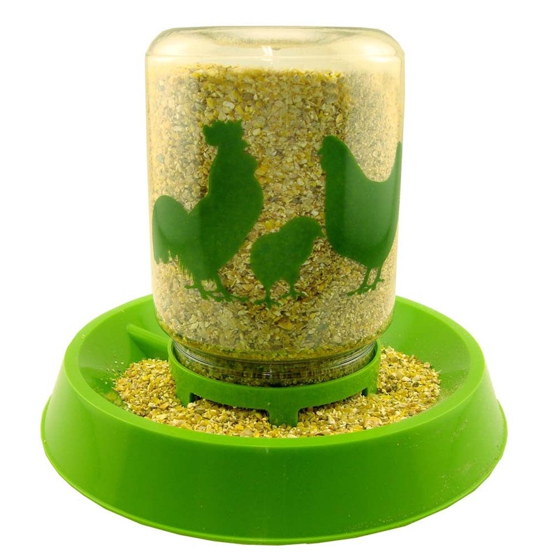 Lixit Chicken Feeder Clear, Green 64 oz