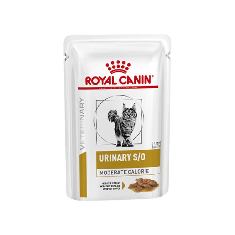 Royal Canin Veterinary Diet Urinary S/O Moderate Calorie Cat Wet Food 12 x 85g pouches