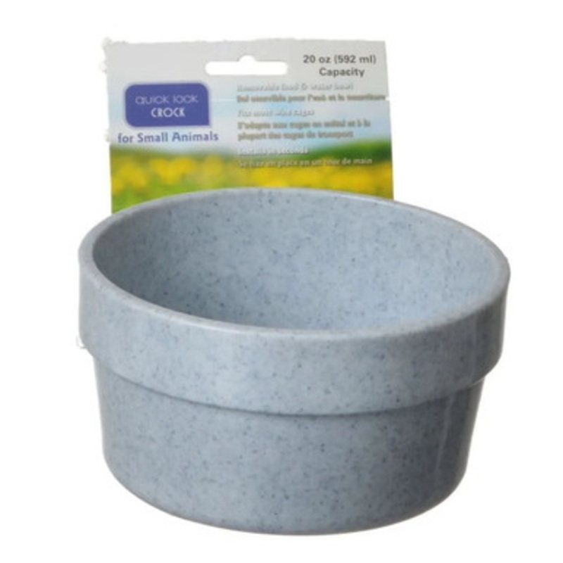 Lixit Quick Lock Crock Granite Color Hanging Feeder – 20 Oz