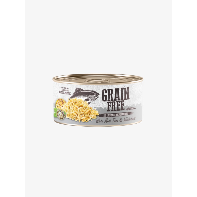 Absolute Holistic Grain Free Wet Cat Food (White Meat Tuna & Whitebait) 80g x 24 cans