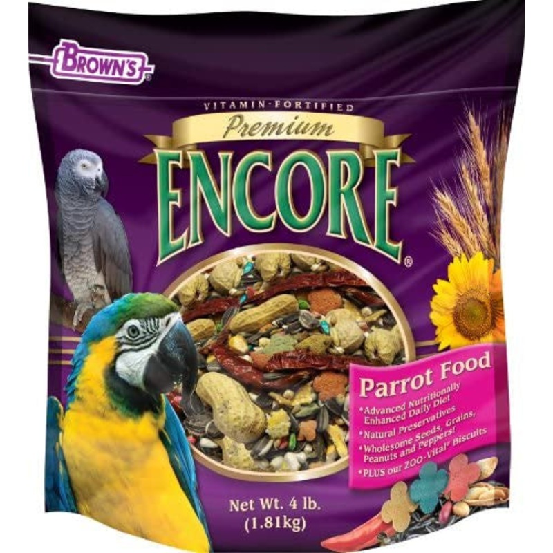 F.M. Brown’s Encore Premium Parrot Food 4 Lb C=6 {L-1}423626