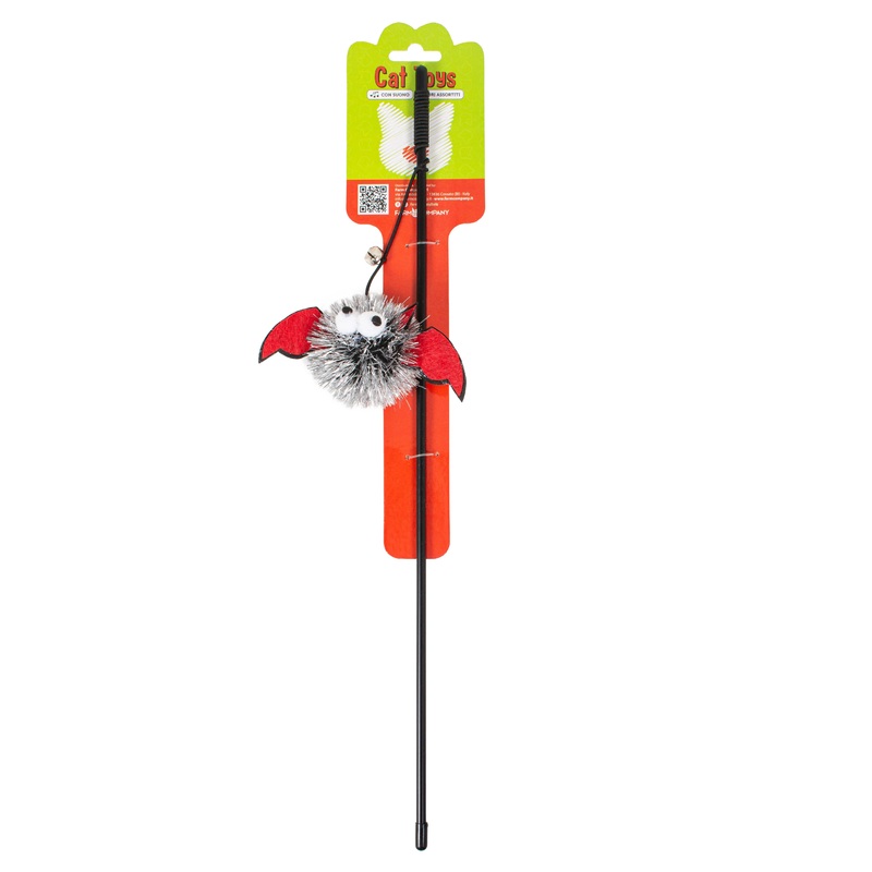 Farm Company Cat fishing pole with bat plush toy – 48 cm –
