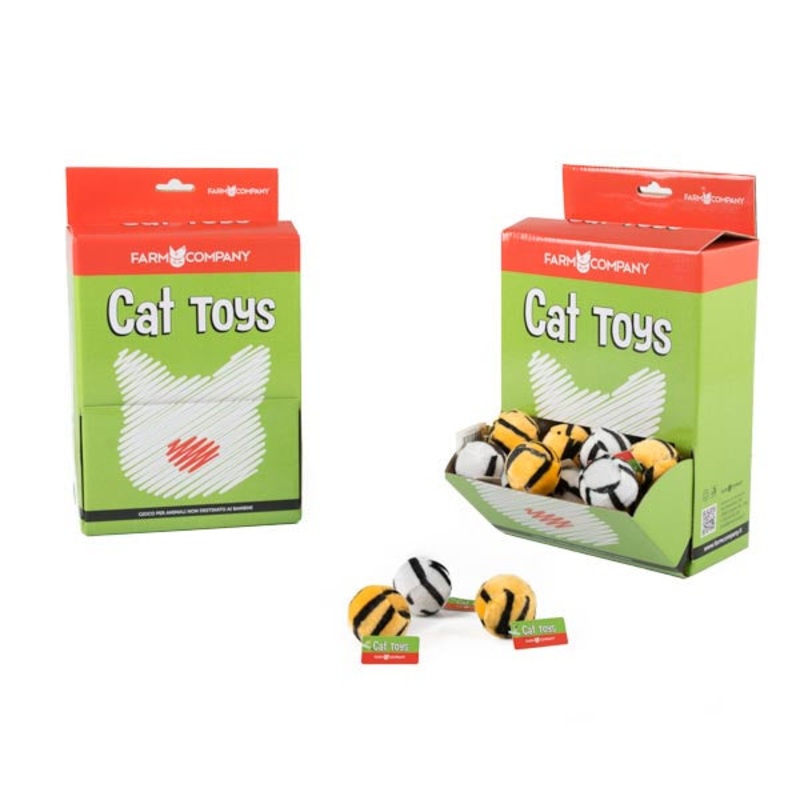 Farm Company Plush Animalier balls with sound – cm 4 40 pcs/box –