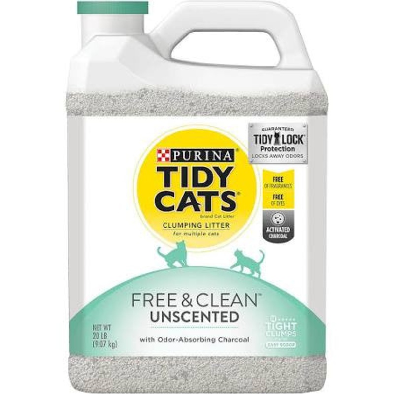 Tidy Cats Free & Clean Unscented Scoop Litter 2/20lb {L-1}702115