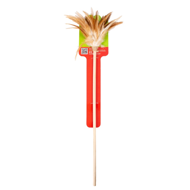 Farm Company Cat wooden stick with feathers – 50+10 cm –