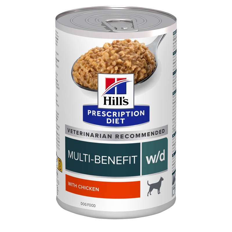 Hill’s Prescription Diet w/d Multi-Benefit Chicken Flavour Wet Dog Food (370 grams x 12 Cans)