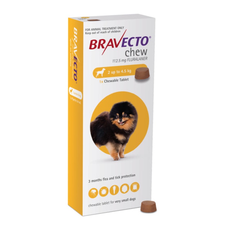 Bravecto Chew for Dogs Very Small Dogs 2 – 4.5kg