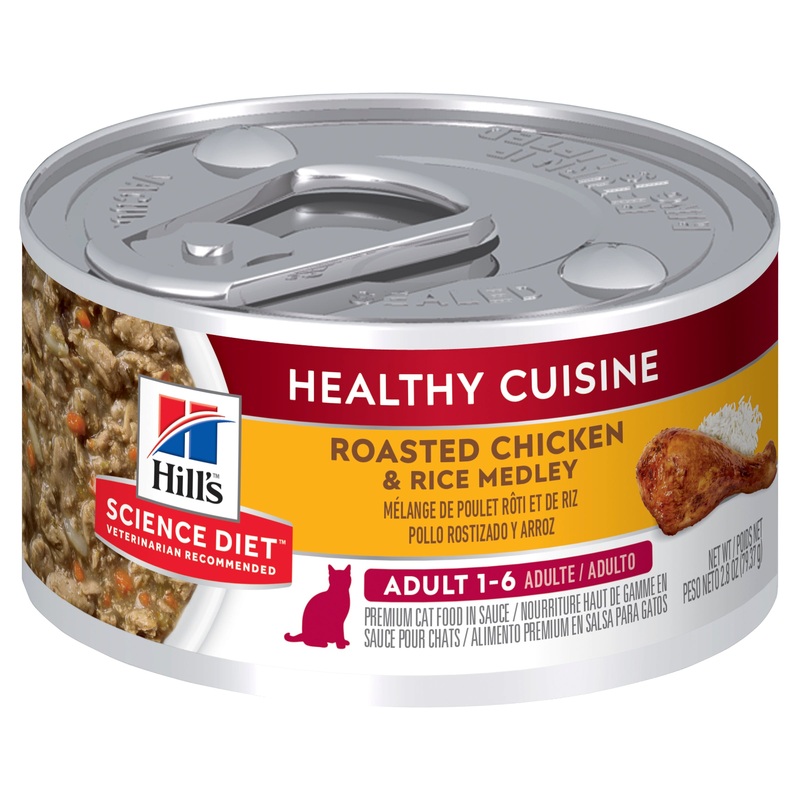 Hill’s Science Diet Adult Healthy Cuisine Chicken & Rice Medley Canned Wet Cat Food (79 grams x 24 Cans)