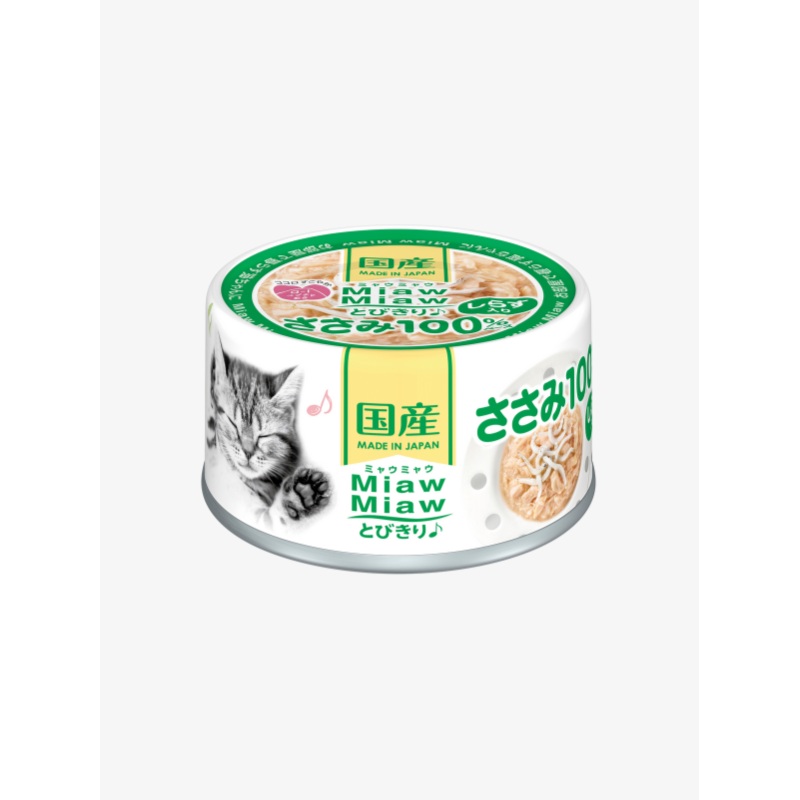 Aixia Miaw Miaw Wet Canned Food for Cats (Chicken Fillet with Whitebait) 60g