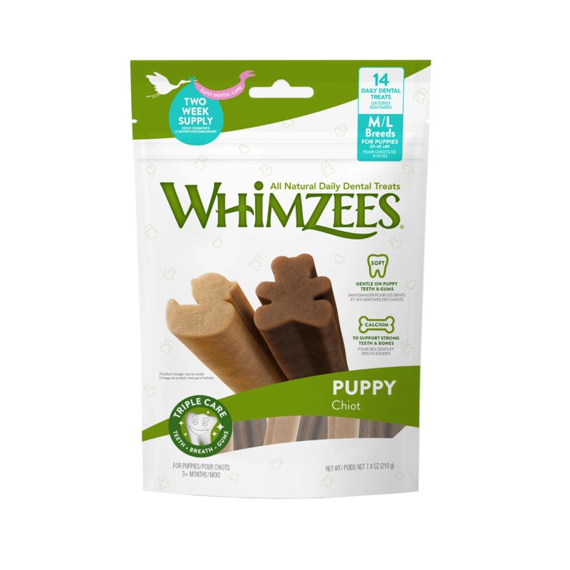 Whimzees Puppy Medium/Large Dental Sticks (210g Pack)