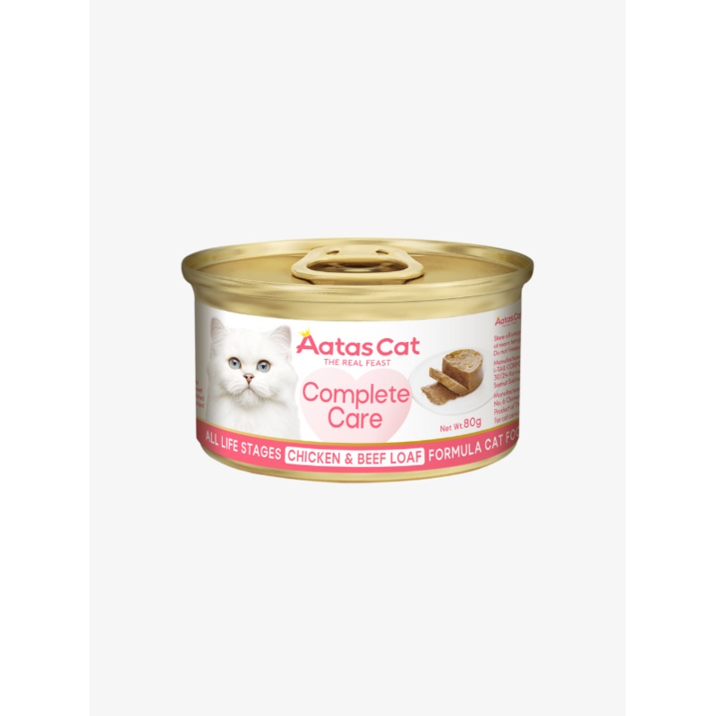 Aatas Cat Complete Care Chicken & Beef Loaf Formula Cat Food for All Life Stages 80g