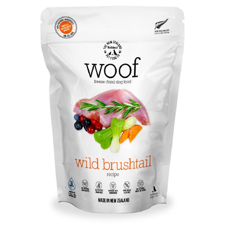 Woof Freeze Dried Raw Wild Brushtail Dog Food 280g