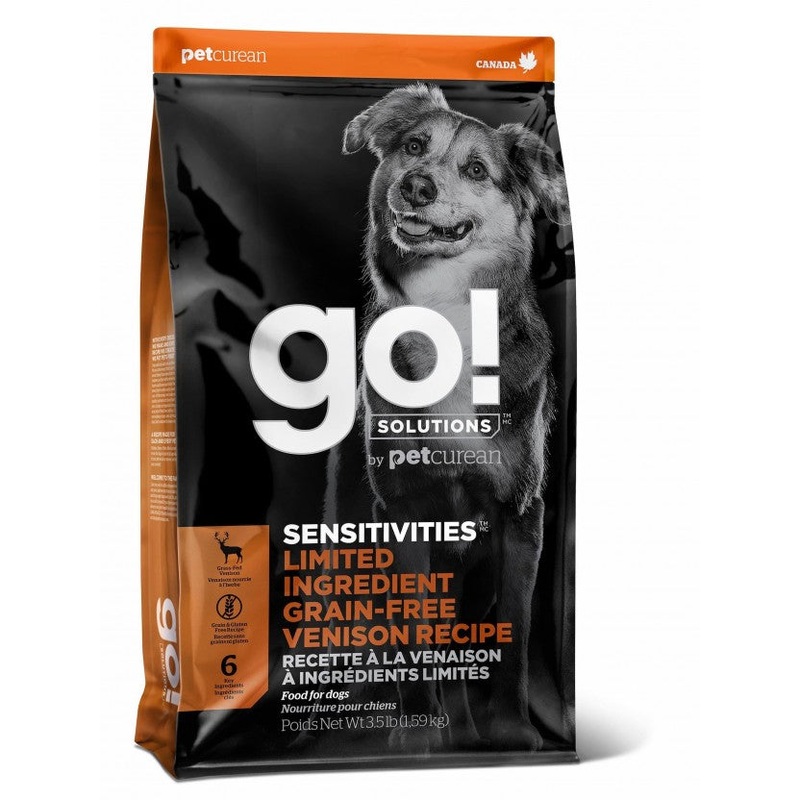 GO! Solutions Sensitivities Grain Free Limited Ingredient Venison Recipe Dog Dry Food