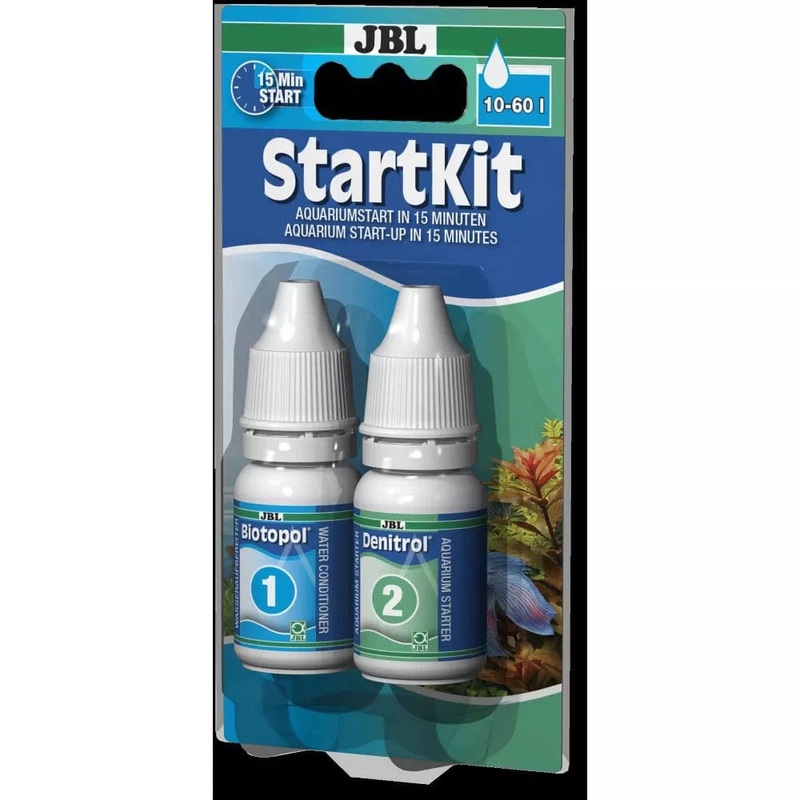 StartKit vandens kondicionierius Biotopol ir gerosios bakterijos Denitrol glavandeniams akvariumams 2×15 ml
