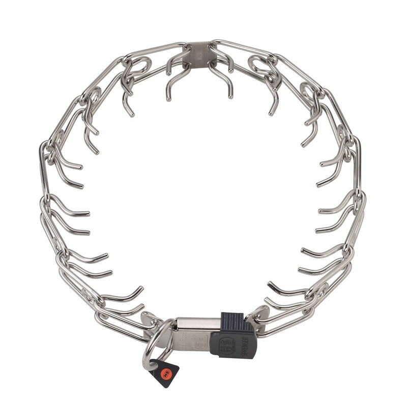 Herm Sprenger ULTRA-PLUS Training Collar with Center-Plate and ClicLock – Stainless Steel 2.25mm 40cm / 16 –