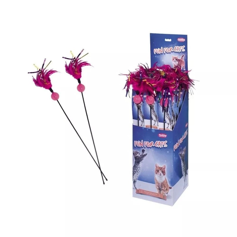 aislas katms meker su plunksnomis ir kamuoliuku, 60 cm