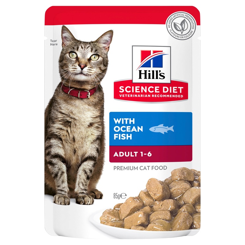 Hill’s Science Diet Adult Pouches Cat Food (85 grams x 12 Pouches)