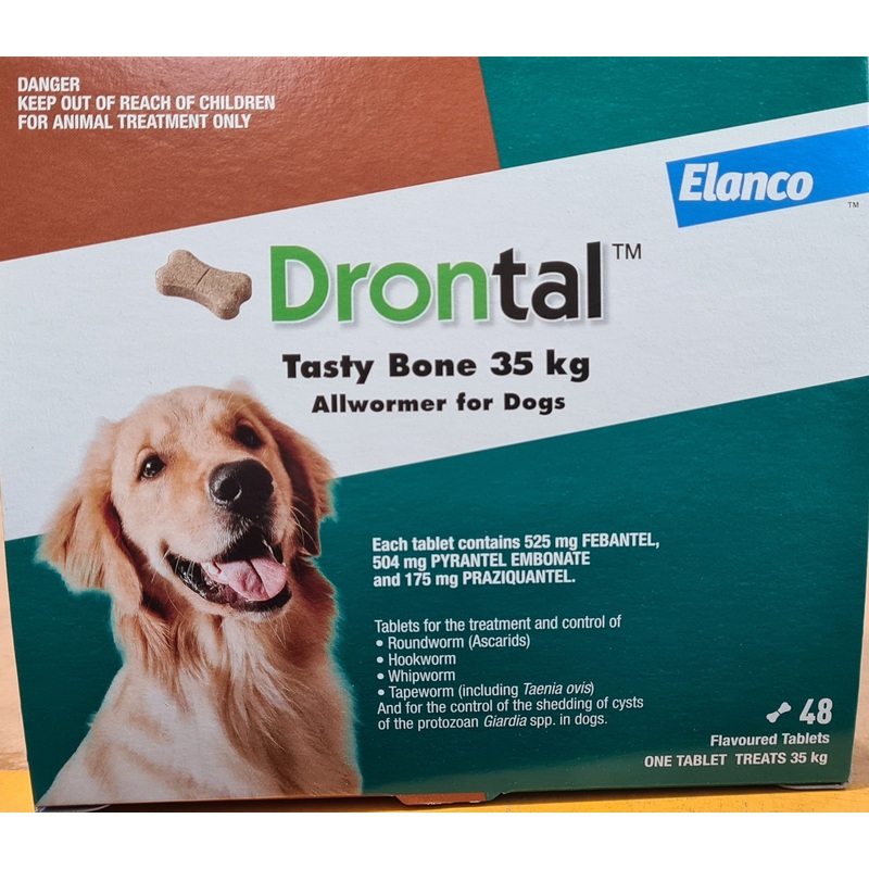 Drontal Large Dog 35kg Bone PER TABLET