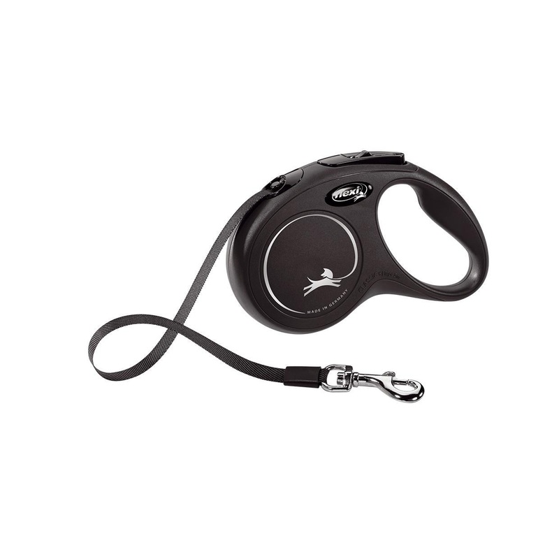 Flexi Classic Tape Retractable Dog Lead Black Small 5m ^._.^