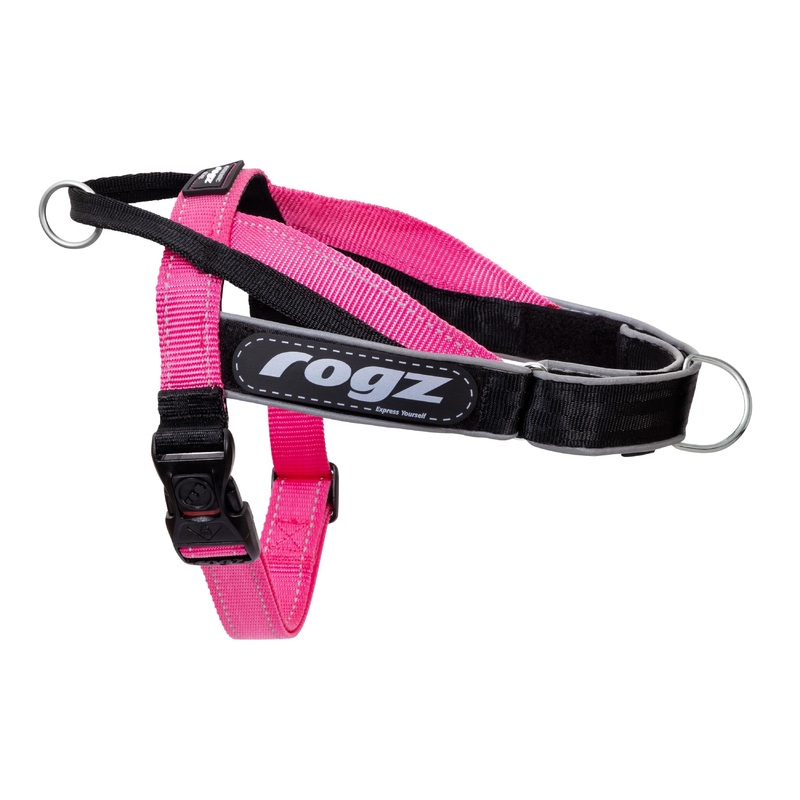 Rogz Utility LetzGo Personalised Harness Pink Med