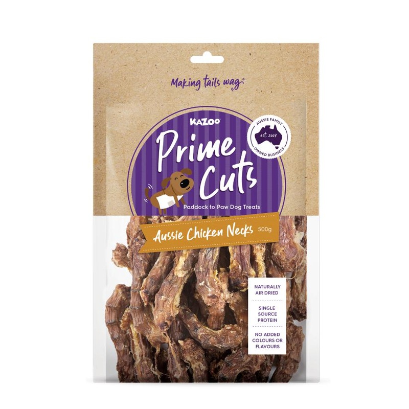 Kazoo Prime Cuts Chicken Necks Dog Treats 500g ^._.^