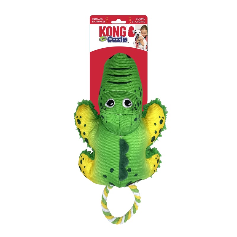 KONG Cozie Tuggz Alligator Medium to Large Dog Toy ^._.^
